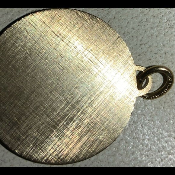 Vintage Circa 1970s Western Union WU 12K Gold Pendant Purple Amethyst Stones - Picture 4 of 4